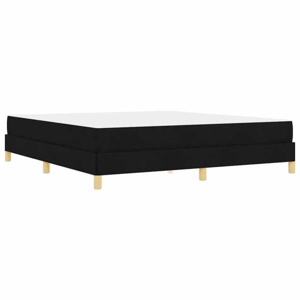 Boxspringbett Schwarz, Braun 180 x 200 cm Stoff, Ingenieurholz