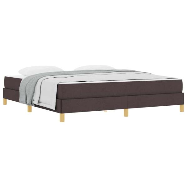 Boxspringbett Braun 180 x 200 cm Stoff, Ingenieurholz