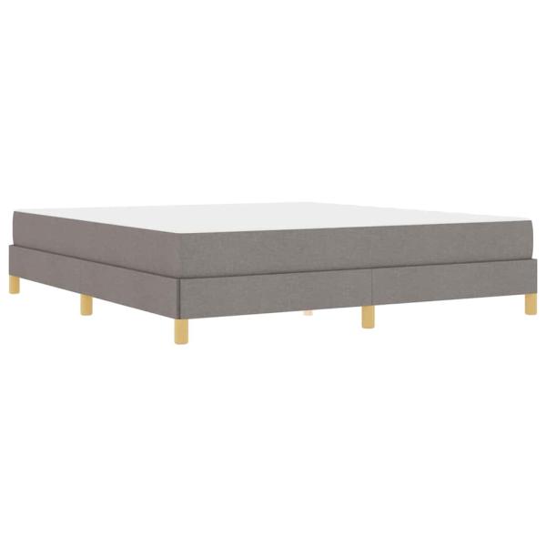 Boxspringbett Taupe, Braun 180 x 200 cm Stoff, Ingenieurholz