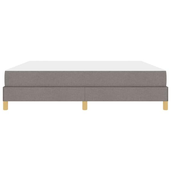 Boxspringbett Taupe, Braun 180 x 200 cm Stoff, Ingenieurholz
