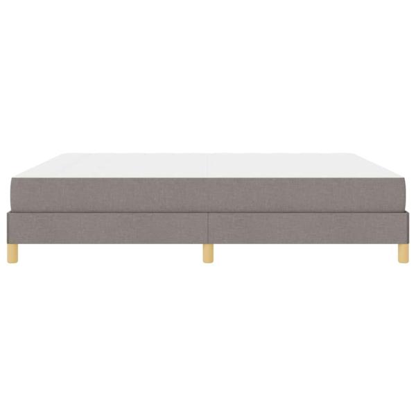 Boxspringbett Taupe, Braun 180 x 200 cm Stoff, Ingenieurholz