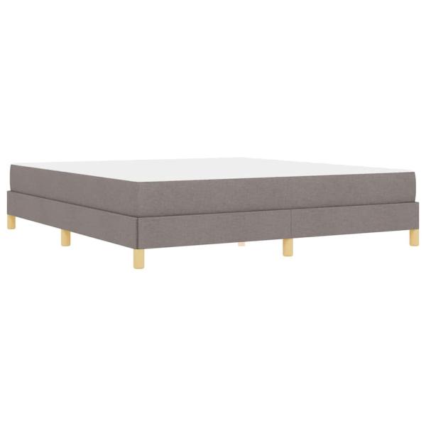 Boxspringbett Taupe, Braun 180 x 200 cm Stoff, Ingenieurholz