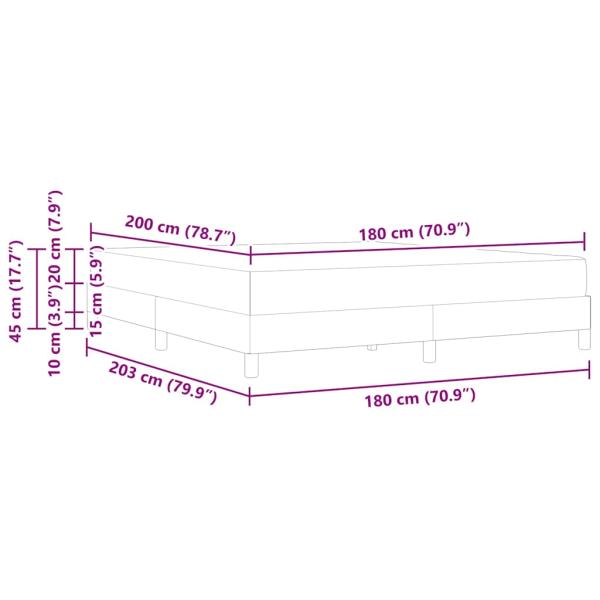 Boxspringbett Creme, Braun 180 x 200 cm Stoff, Ingenieurholz