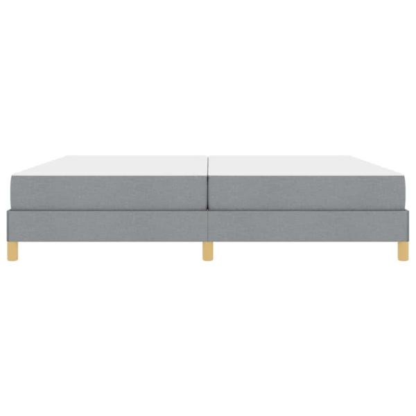 Boxspringbett Taupe, Braun 200 x 200 cm Stoff, Ingenieurholz