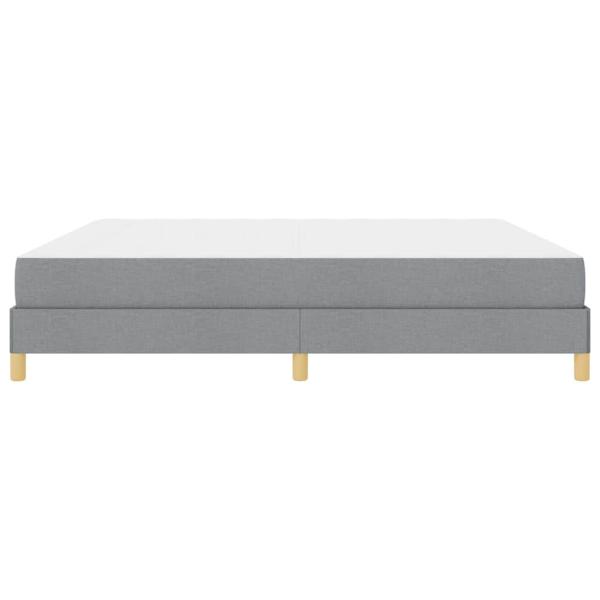 Boxspringbett Taupe, Braun 200 x 200 cm Stoff, Ingenieurholz