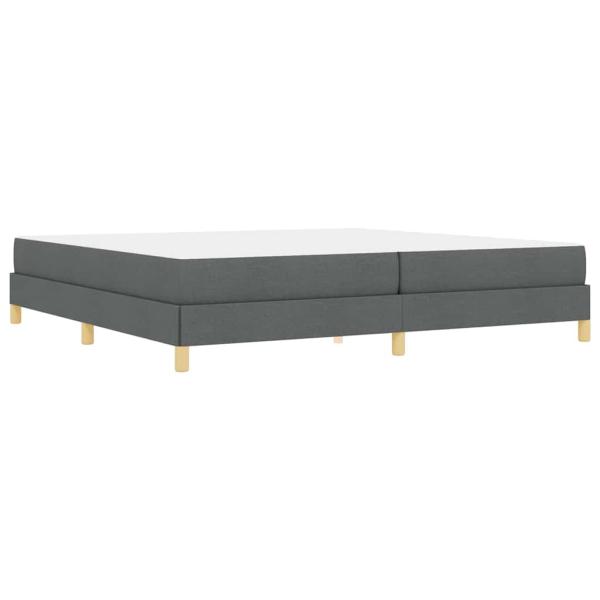 Boxspringbett Taupe, Braun 200 x 200 cm Stoff, Ingenieurholz