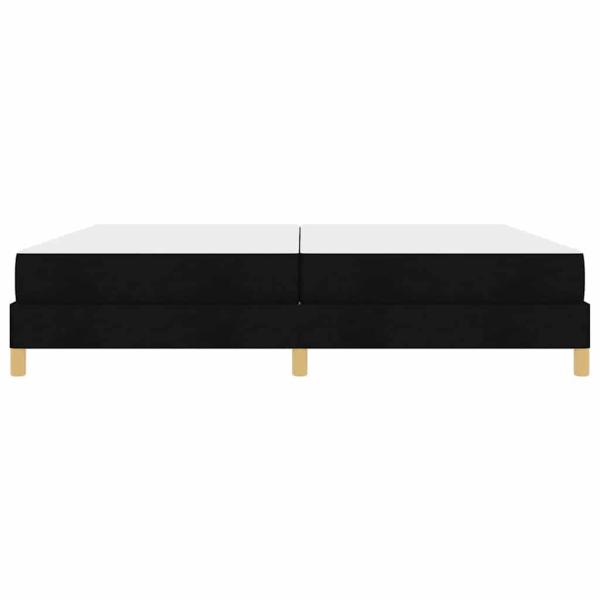 Boxspringbett Schwarz, Braun 200 x 200 cm Stoff, Ingenieurholz