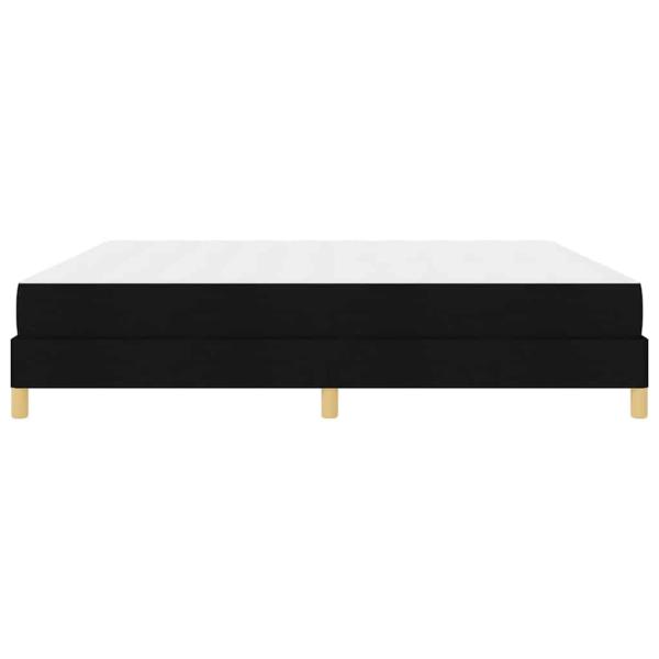 Boxspringbett Schwarz, Braun 200 x 200 cm Stoff, Ingenieurholz