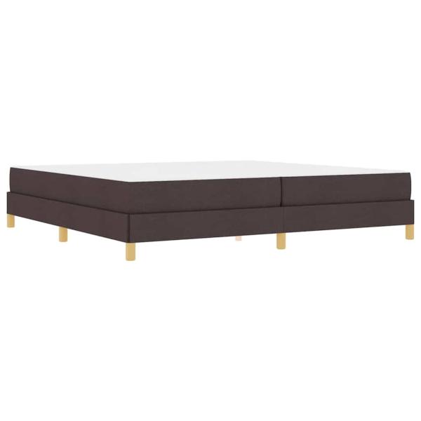 Boxspringbett Braun 200 x 200 cm Stoff, Ingenieurholz