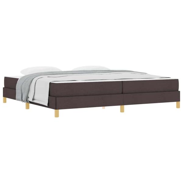 Boxspringbett Braun 200 x 200 cm Stoff, Ingenieurholz