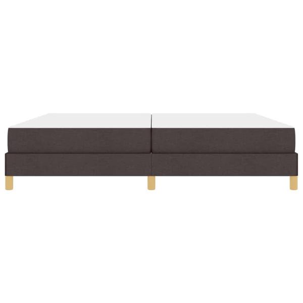 Boxspringbett Braun 200 x 200 cm Stoff, Ingenieurholz