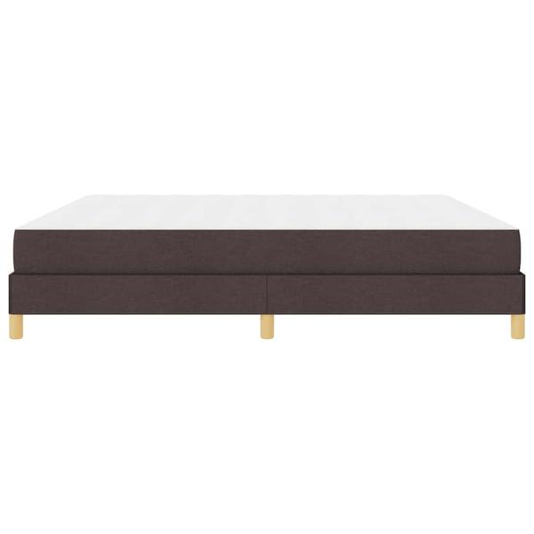 Boxspringbett Braun 200 x 200 cm Stoff, Ingenieurholz