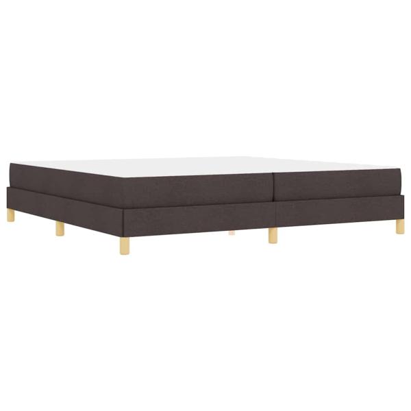 Boxspringbett Braun 200 x 200 cm Stoff, Ingenieurholz