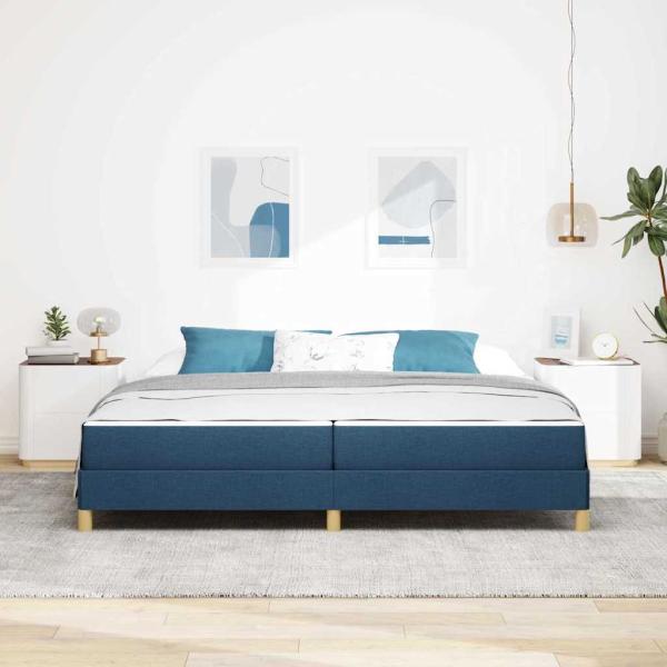 Boxspringbett Taupe, Braun 200 x 200 cm Stoff, Ingenieurholz