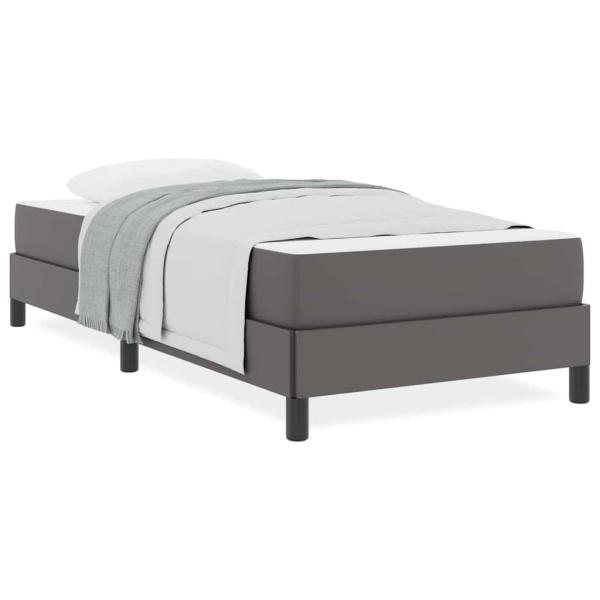 Bett Sonstiges Grau 90 x 200 cm Kunstleder