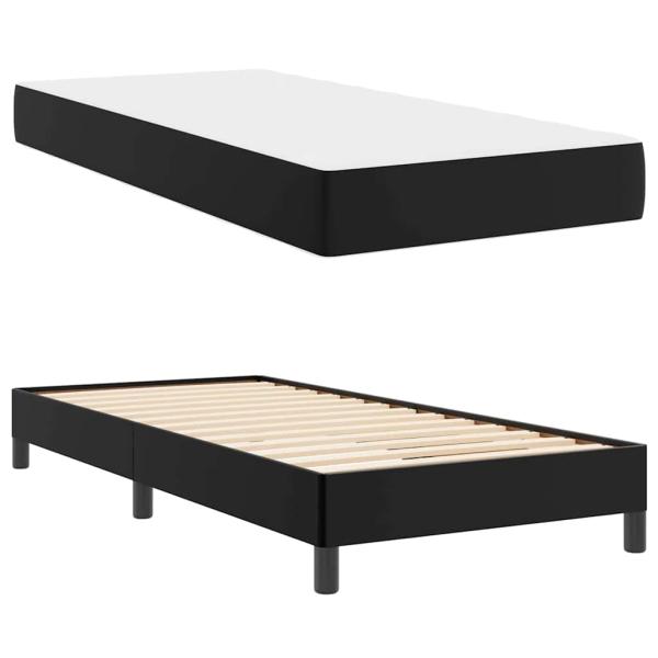 Bett Sonstiges Schwarz 100 x 200 cm Kunstleder