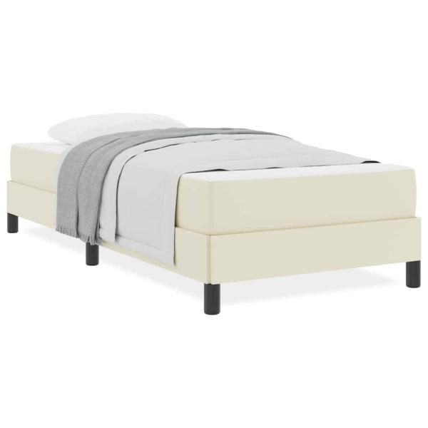 Bett Sonstiges Creme 100 x 200 cm Kunstleder