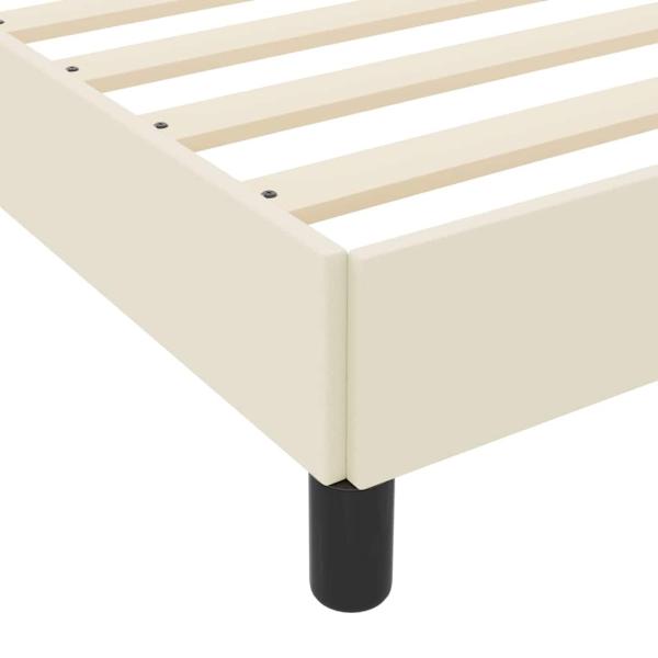 Bett Sonstiges Creme 100 x 200 cm Kunstleder