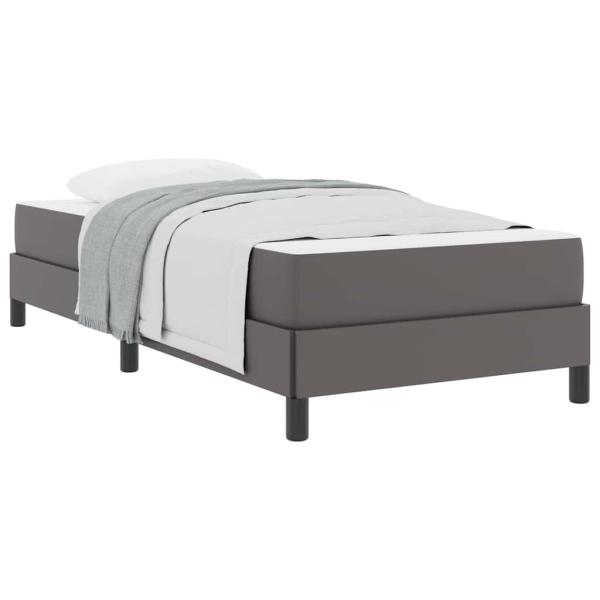 Bett Sonstiges Grau 100 x 200 cm Kunstleder