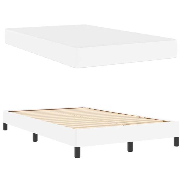 Bett Sonstiges Reinweiß 120 x 190 cm Kunstleder