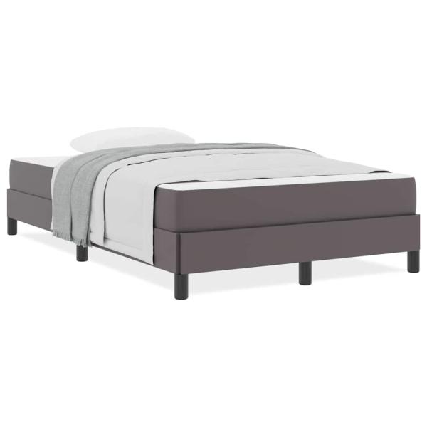 Bett Sonstiges Grau 120 x 200 cm Kunstleder