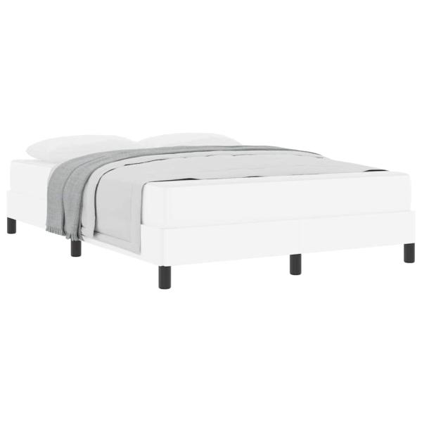 Bett Sonstiges Reinweiß 140 x 190 cm Kunstleder