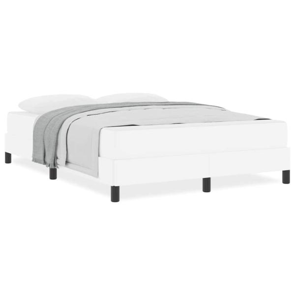Bett Sonstiges Reinweiß 140 x 190 cm Kunstleder
