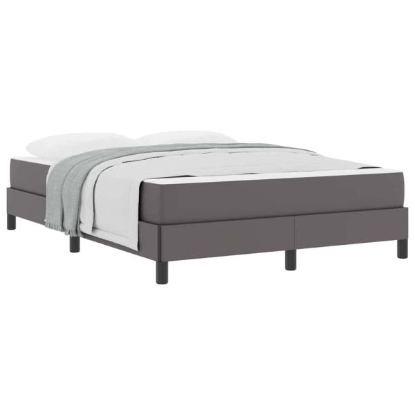 Bett Sonstiges Grau 140 x 190 cm Kunstleder