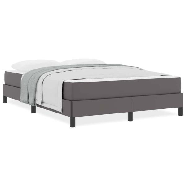 Bett Sonstiges Grau 140 x 190 cm Kunstleder