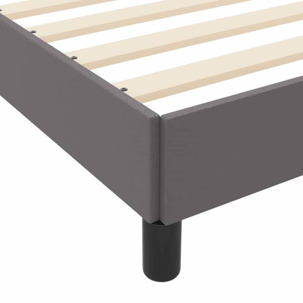 Bett Sonstiges Grau 140 x 190 cm Kunstleder
