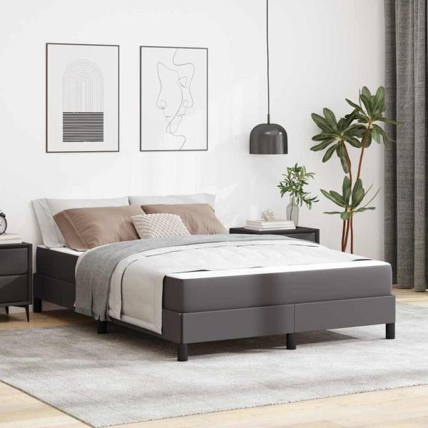 ARDEBO.de - Bett Sonstiges Grau 160 x 200 cm Kunstleder
