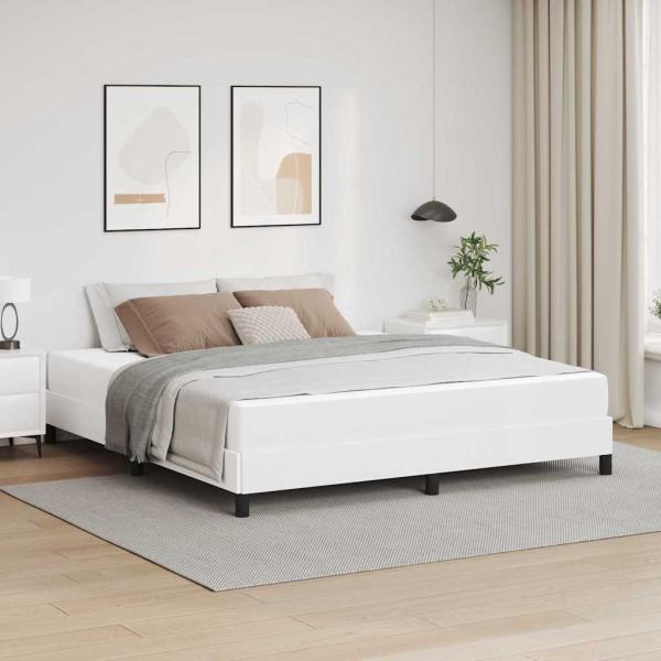 ARDEBO.de - Bett Sonstiges Reinweiß 180 x 200 cm Kunstleder