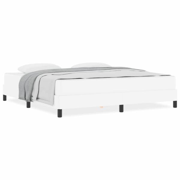 Bett Sonstiges Reinweiß 180 x 200 cm Kunstleder