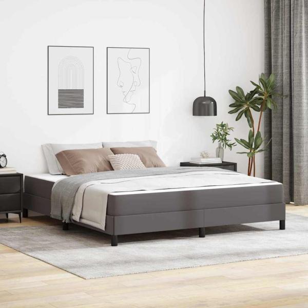 ARDEBO.de - Bett Sonstiges Grau 180 x 200 cm Kunstleder
