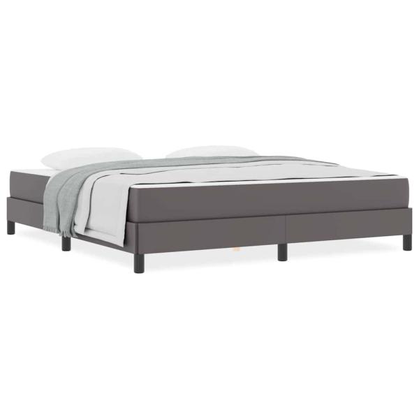 Bett Sonstiges Grau 180 x 200 cm Kunstleder