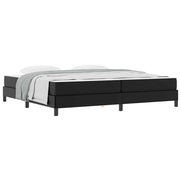 Bett Sonstiges Schwarz 200 x 200 cm Kunstleder