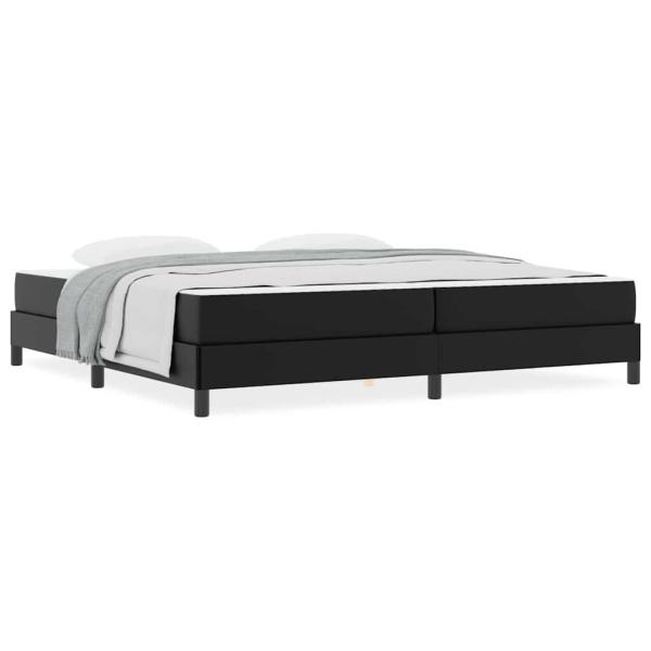 Bett Sonstiges Schwarz 200 x 200 cm Kunstleder