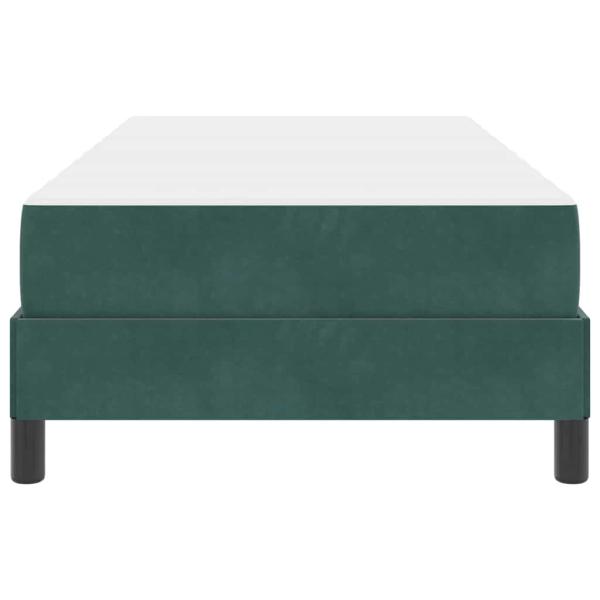 Boxspringbett mit Matratze Dunkelgrün 80 x 200 cm Samt