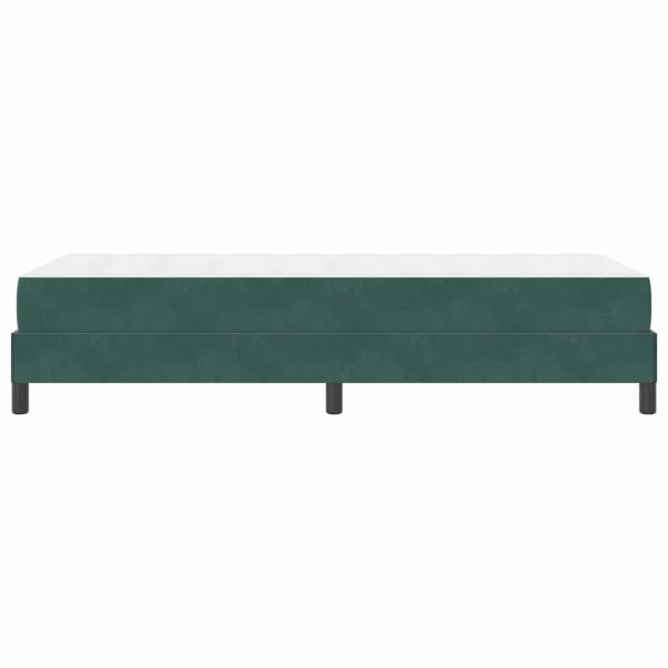 Boxspringbett mit Matratze Dunkelgrün 80 x 200 cm Samt