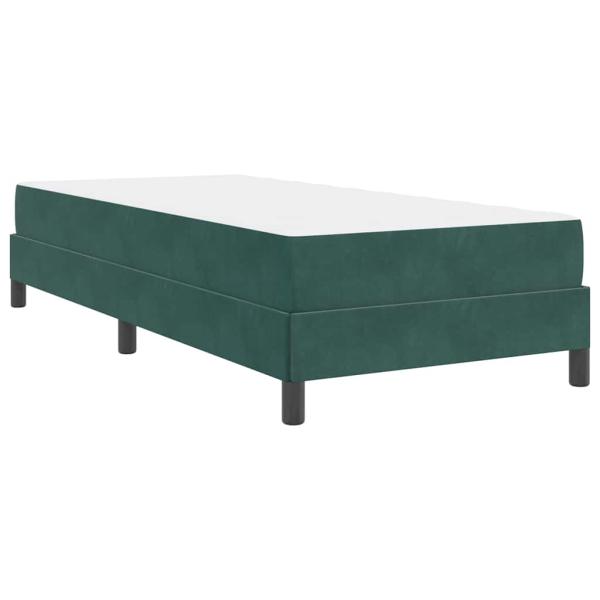 Boxspringbett mit Matratze Dunkelgrün 80 x 200 cm Samt