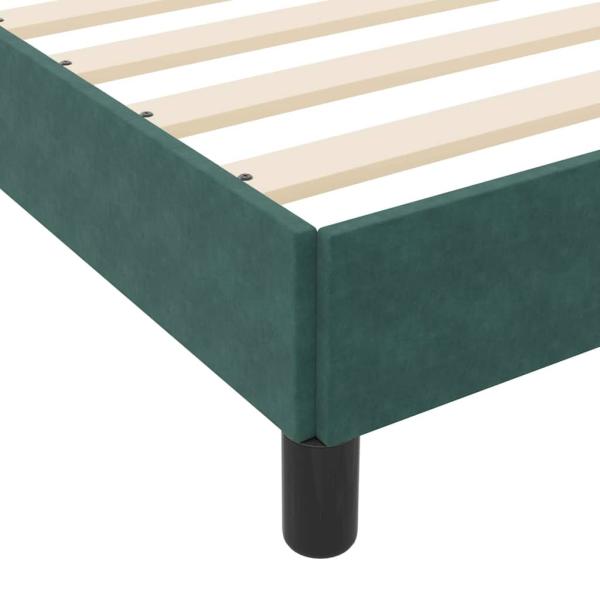 Boxspringbett mit Matratze Dunkelgrün 80 x 200 cm Samt