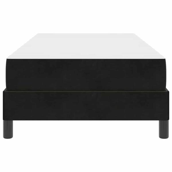 Boxspringbett mit Matratze Schwarz 90 x 190 cm Samt