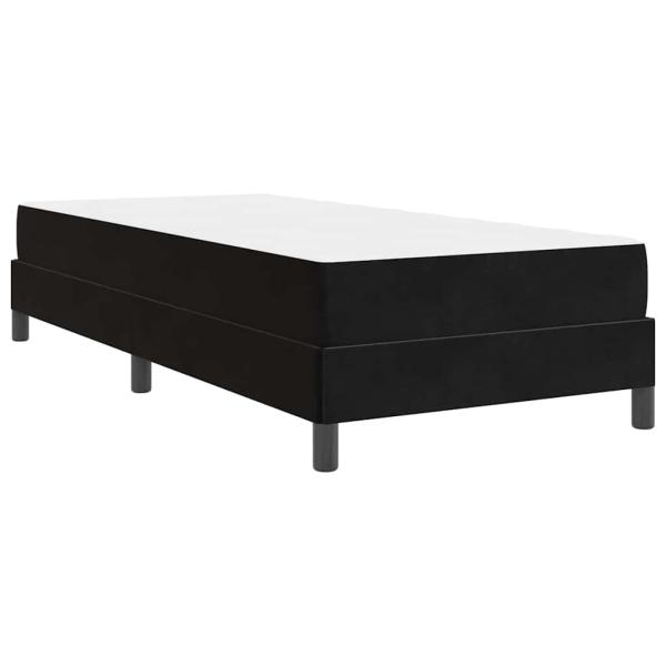 Boxspringbett mit Matratze Schwarz 90 x 190 cm Samt