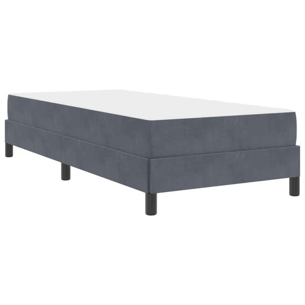 Boxspringbett mit Matratze Dunkelgrau 90 x 200 cm Samt