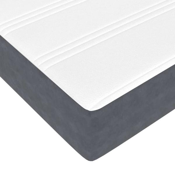 Boxspringbett mit Matratze Dunkelgrau 90 x 200 cm Samt