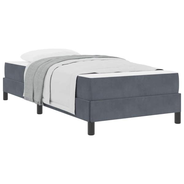 Boxspringbett mit Matratze Dunkelgrau 90 x 200 cm Samt