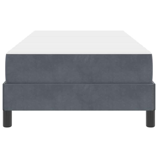 Boxspringbett mit Matratze Dunkelgrau 90 x 200 cm Samt