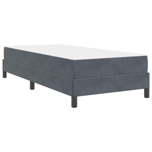 Boxspringbett mit Matratze Dunkelgrau 90 x 200 cm Samt