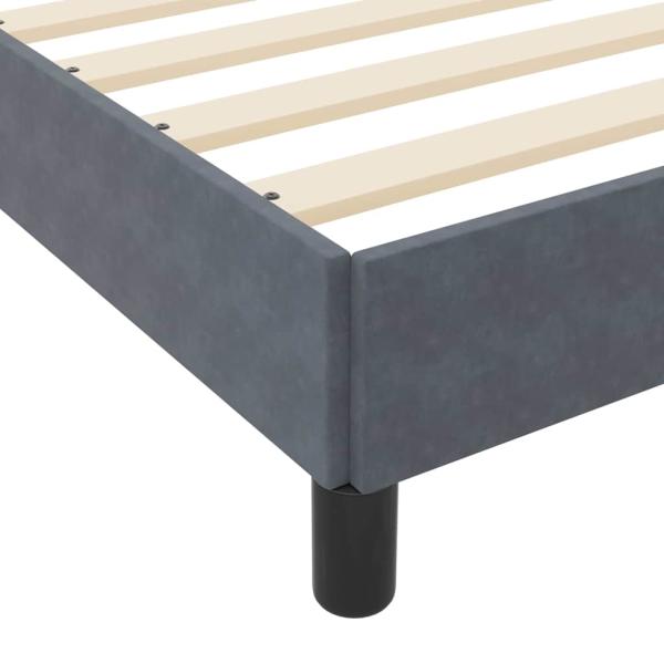Boxspringbett mit Matratze Dunkelgrau 90 x 200 cm Samt