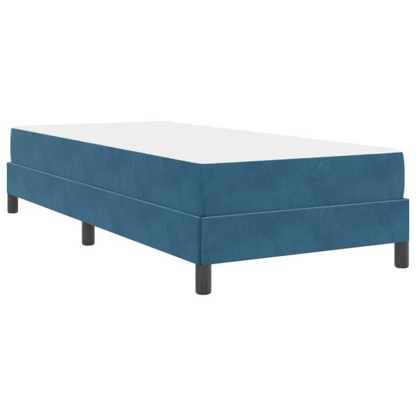 Boxspringbett mit Matratze Dunkelblau 90 x 200 cm Samt